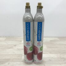 ② Sodastream ソーダストリーム 使用済み 炭酸ガスシリンダー 60L 空ボトル 2本[C1225]_画像1