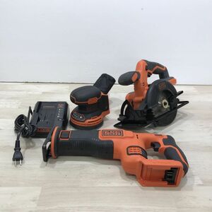 ジャンク BLACK+DECKER ブラックアンドデッカー 工具 3点セット[C1743]