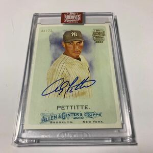 ANDY PETTITTE 直筆サインカード Auto Topps 2023 ARCHIVE Signature 