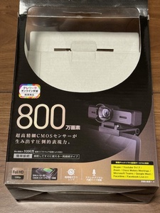 ☆ 美品 ELECOM WEB CAMERA 800万画素 エレコム ウェブカメラ CMOSセンサー ステレオ内蔵デジタルマイク ☆