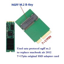 新品即決■s送料無料 M.2 NGFF 2280 SATA SSD → APPLE macbook air 2012 A1466 A1465 MD223 MD224 MD231 MD232 64G 512G SSD 変換アダプタ_画像2