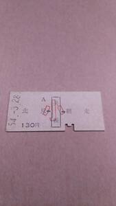 国鉄　北見←美幌→網走　小　130円　美幌駅発行