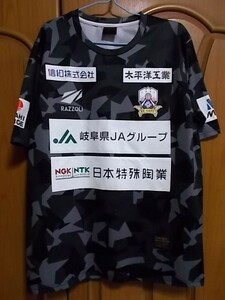 【正規品・古着】FC岐阜トレーニングシャツ　支給品　RAZZOLI製　迷彩柄風　XLサイズ　ブラックカラー