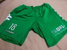 【正規品・古着】女子サッカー　日テレ・東京ヴェルディベレーザ＃18サッカーパンツ　選手支給品　なでしこリーグ　緑色_画像1