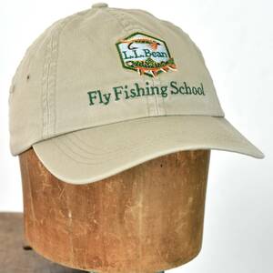 レア！ 80s 90s USA製 L.L.Bean Fly Fishing School トラウト 刺しゅう キャップ ヴィンテージ 古着 ハンティング アウトドア キャンプ