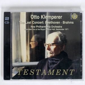 OTTO KLEMPERER/LAST CONCERT: BEETHOVEN & BRAHMS/TESTAMENT UK SBT2 1425 CD