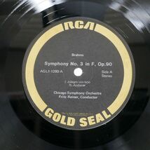 米 FRITZ REINER/BRAHMS : SYMPHONY NO. 3/RCA GOLD SEAL AGL11280 LP_画像2