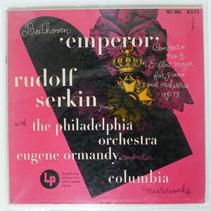 米 フラット盤 ゼルキン, オーマンディ/ベートーヴェン ピアノ協奏曲 第5番 皇帝/COLUMBIA MASTERWORKS ML4373 LP