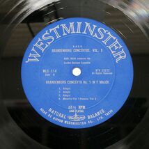 ペラ カール・ハース/バッハ：ブランデンブルク協奏曲第1集/WESTMINSTER MLS114 LP_画像2