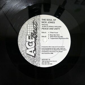 SOUL OF NICK JONES FEAT. A-DEE & DONALD WALDEN/PEACE AND UNITY/ACE BEAT ACE 0011 12