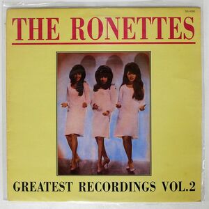 伊 RONETTES/GREATEST RECORDINGS VOL. 2/SPECTACULAR SOUND LLSS4300 LP