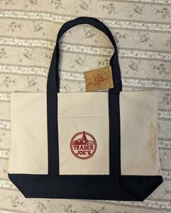 ★トレーダージョーズ★キャンパス生地 エコバッグ トートバッグ リユーザブルコットン TRADER JOE'S 新品