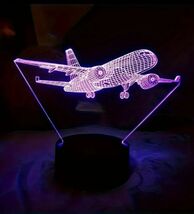 【新品】３Ｄ飛行機　ＬＥＤナイトライト装飾_画像3