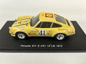 PORSCHE 911 S (Narrow) 1972Year LM No.41 Yellow 1/43 Scale Spark製