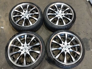 WORK シュバート SW2 19インチ 8j +45 SEIBARING 235/35R19 PCD114.3 5H 22年製 夏タイヤ付き ワーク SCHWERT バリ山 美品 ファイアストン