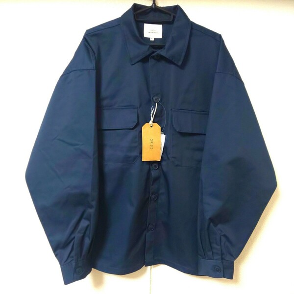 新品 4L CORISCO ジャケット ネイビー シャツ 3XL 大きいサイズ 未使用 カバーオール 大きいサイズ 紺 長袖
