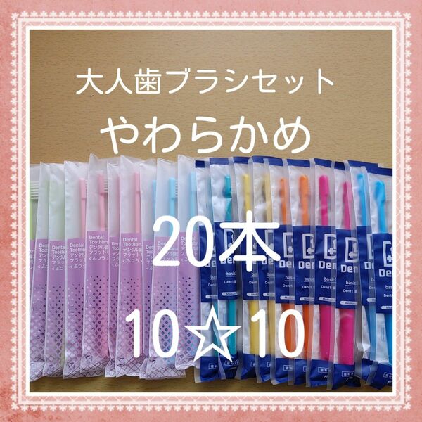 【181】歯科専売　大人歯ブラシ「やわらかめ20本」