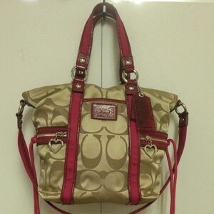 COACH コーチ デイジー ポピー シグネチャー 2WAYバッグ F20101