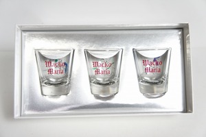 新品23SS WACKO MARIA ワコマリア SHOT GLASS SET ショット グラス 3個セット 天国東京 WMA-GG08 クリア205O▲