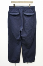 美品22SS ULTERIORアルテリア CHAMBRAY DOBBY EASY MILITARY PANTS シャンブレー ドビー イージー パンツ ULPT27-FA80M 紺202O▲_画像2