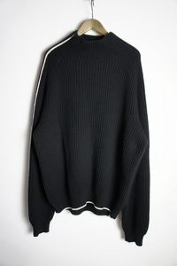 美品21AW TOM WOODトムウッド Turtle Neck Knit ウール タートルネック ニット セーター プルオーバー 21412 ブラック黒208O▲