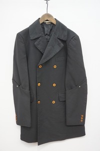 希少 美品16AW COMME des GARCONS HOMME PLUS コムデギャルソン プリュス 甲冑 変形 ピーコート ジャケット 平和の鎧期 PR-C006 黒S 213O▲