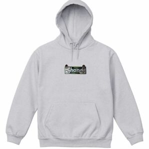 CHANGE FROM APE TO HUMAN BOXLOGO Hooded Sweatshirt(Grey)