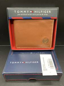 【1498】トミーヒルフィガー TOMMY HILFIGER 2つ折り財布 レザー ブラウン系