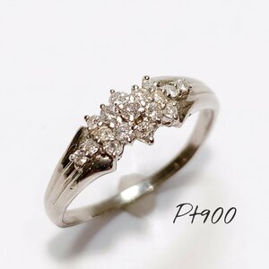Pt900 ダイヤモンド リング 約18号 約3.5g 指輪 Pt プラチナ 白金 ダイヤ 貴金属 刻印 レディース アクセサリー ジュエリー