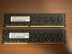 【中古】SanMax 240pin DDR3-1600 4GB 2枚.