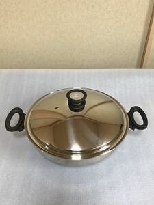 AmwayQUEEN アムウェイクィーン 両手鍋 18/8 STAINLESS STEEL 調理器具　中古現状品