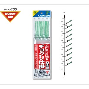 【6Cpost】かわせみ針 チョクリ仕掛(A)10本針 丸海津 (ショート)白 M-6 11-3(kawasemi-m6-532096)