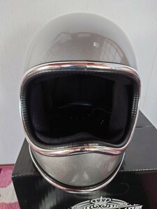 美品　試着のみ　NOBUDZ スペースヘルメット　ファイルエディション　メタリックグレー　サイズ M
