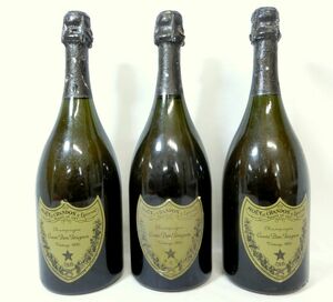 1000円スタート 酒 3本セット Champagne Dom Perignon vintage 1990年 750ml 12.5％ シャンパーニュ 果実酒 未開栓 WHO お酒517