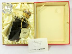 1000円スタート 酒 COGNAC MARTELL CORDON BLEU バカラクリスタル コニャック マーテル ブランデー 未開栓 箱付 1 お酒⑱523