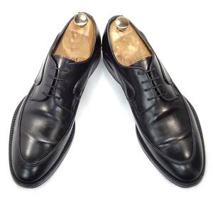 即決 イタリア製 Benter 42 Uチップ ベンテル メンズ 黒 ブラック BLK 本革 レザーシューズ 本皮 ビジネス レースアップ 革靴 紳士靴 会社