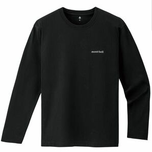 新品 montbell モンベル ペアスキンコットン Tシャツ Lサイズ ブラック 男女兼用 ロンT メンズ レディース ユニセックス アウトドア 8468の画像2