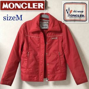 ■美品■希少ヴィンテージ■MONCLER モンクレール　ナイロンジャケット　中綿　sizeM アシックス期　レッド