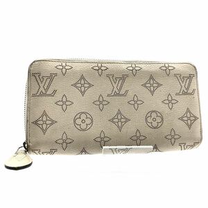 ■希少高級品■LOUIS VUITTON ルイヴィトン　マヒナ　ガレ　ジッピーウォレット フランス製　刻印あり　レザー　アイボリー　定価18.7万円