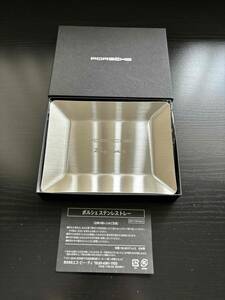 ★新品未使用　純正　ディーラー提供品★ポルシェ　PORSCHE ステンレストレー　小物入れ　コイントレー　ノベルティ カイエン