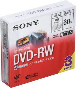 SONY video camera for DVD-RW(8cm) 3 sheets pack 3DMW60A