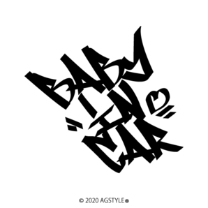 ゆうパケット送料無料 タギング BABY IN CAR オリジナル カッティング ステッカー 切り文字 ストリート アート JDM USDM HDM SUV タグ tag