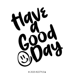 ゆうパケット送料無料 Have a Good Day オリジナル カッティング ステッカー アピール 良い1日を 挨拶 ワンポイント 可愛い smile USA LA
