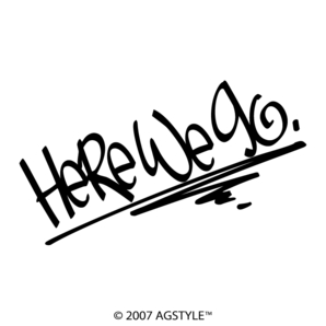 ゆうパケット送料無料 Here We Go. オリジナル カッティングステッカー AWD ツーリング キャンプ アウトドア スバリスト スビー OFFROAD