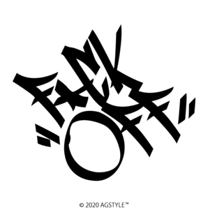 ゆうパケット送料無料 タギング F*CK OFF オリジナル カッティングステッカー LUXURY ラグジュアリー JDM USDM ストリート SUV STREET US