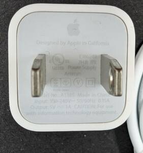 Apple純正充電器(A1385) 5V 1A + 純正ケーブル