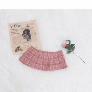 2547 超ミニ タータンチェック プリーツスカート 18cm コスプレ ピンクの画像2