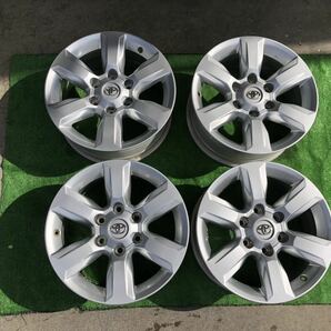 【送料込み】中古ホイール トヨタ ランドクルーザープラド 17インチ 17×7.5J+25 6H PCD139.7 4本セット 棚番C713の画像1