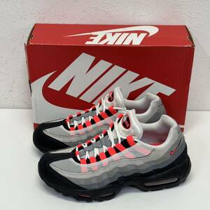 NIKE Air Max 95 White/Solar Red 609048-106 ナイキ エアマックス 95 ホワイト/ソーラー レッド size US 8.5 スニーカー