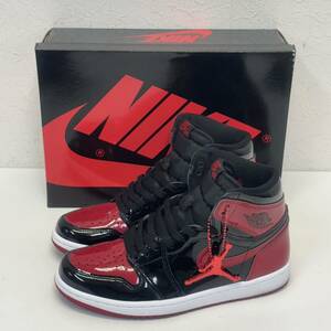 NIKE AIR JORDAN 1 High OG Patent Bred 555088-063 ナイキ エアジョーダン1 ハイ OG パテント ブレット size US 7.5 スニーカー